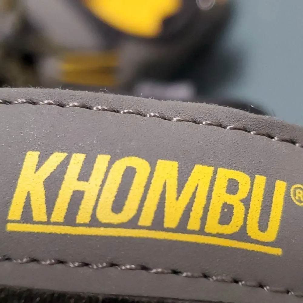 Khombu gray and yellow sandles,‎  size 2..